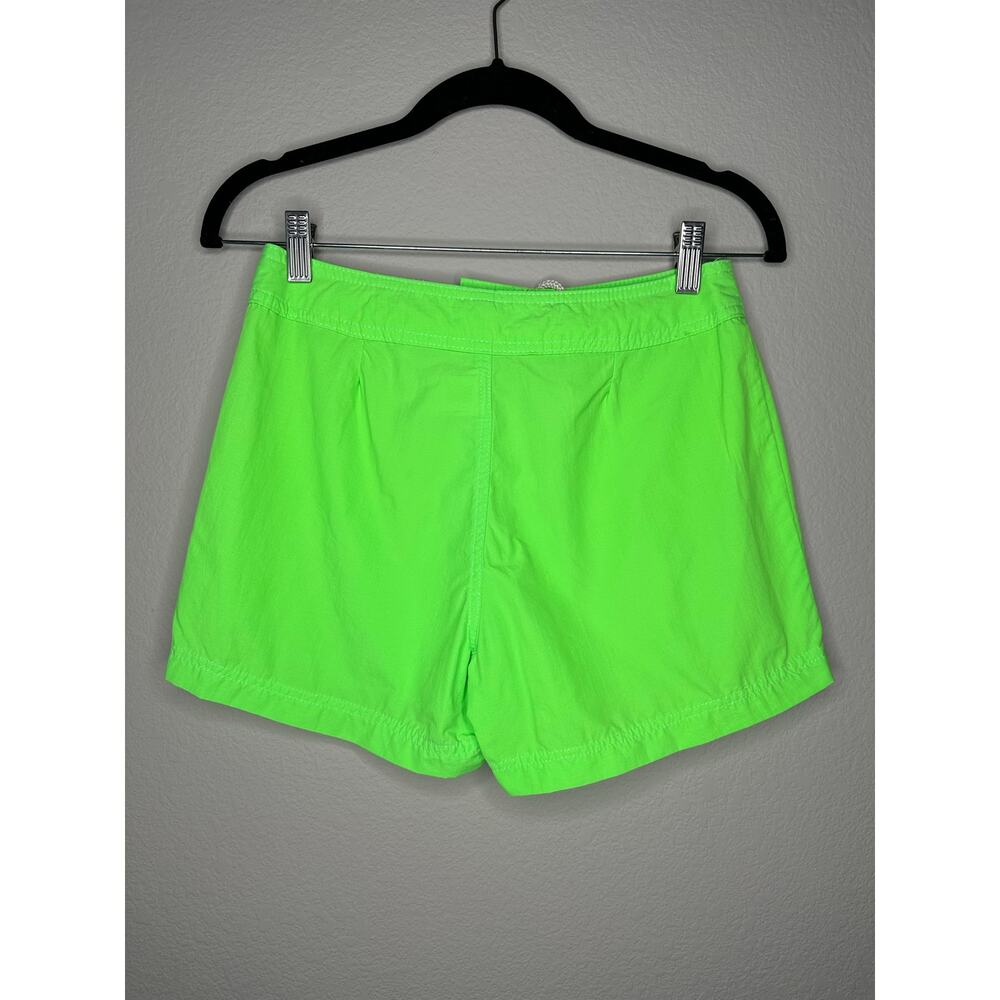 Kid's Size Large (14) Pull On Tie Front Boardshort Swimwear Shorts Neon Green - Picture 3 of 4
